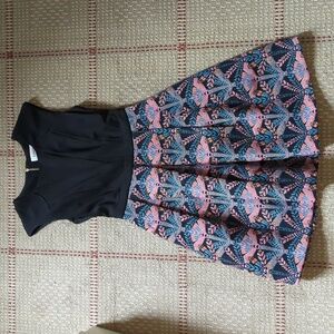 Louche art deco dragonfly woven skirt mini dress